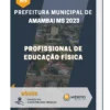 Apostila Profissional de Educação Física Prefeitura de Amambai MS 2023