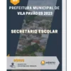 Apostila Secretario Escolar Prefeitura de Vila Pavão ES 2023
