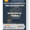 Apostila Secretário de Escola Prefeitura de Embu das Artes SP 2023