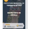 Apostila Secretário de Escola Prefeitura de Paranapuã SP 2023