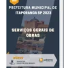 Apostila Serviços Gerais De Obras Prefeitura de Itaporanga SP 2023