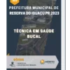 Apostila Técnica em Saúde Bucal Prefeitura de Reserva do Iguaçu PR 2023