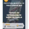 Apostila Técnico de Enfermagem de Saúde da Família Prefeitura de Paulo Lopes SC 2023