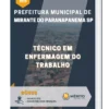 Apostila Técnico em Enfermagem do Trabalho Prefeitura de Mirante do Paranapanema SP 2023