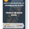 Apostila Técnico em Saúde Bucal Prefeitura de Caxambu do Sul SC 2023