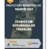 Apostila Técnico em Segurança do Trabalho Prefeitura de Sales SP 2023