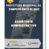 Apostila Assistente Administrativo Prefeitura de Campo do Brito SE 2023