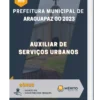 Apostila Auxiliar De Serviços Urbanos Prefeitura de Araguapaz GO 2023