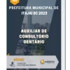 Apostila Auxiliar de Consultório Dentário Prefeitura de Itajaí SC 2023