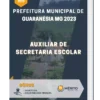 Apostila Auxiliar de Secretaria Escolar Prefeitura de Guaranésia MG 2023