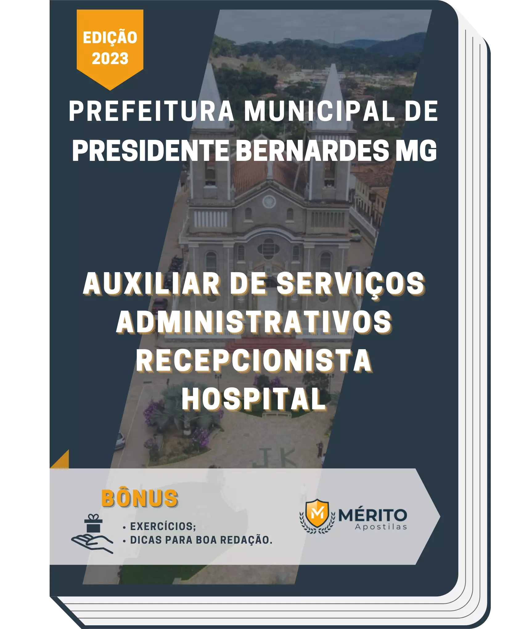 Apostila Auxiliar de Serviços Administrativos Recepcionista Hospital Prefeitura de Presidente Bernardes MG 2023