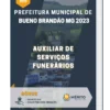 Apostila Auxiliar de Serviços Funerários Prefeitura de Bueno Brandão MG 2023