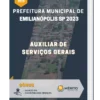 Apostila Auxiliar de Serviços Gerais Prefeitura de Emilianópolis SP 2023