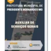 Apostila Auxiliar de Serviços Gerais Prefeitura de Presidente Bernardes MG 2023
