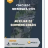 Apostila Auxiliar de Serviços Gerais Concurso Miracema RJ 2023