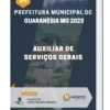 Apostila Auxiliar de Serviços Gerais Prefeitura de Guaranésia MG 2023