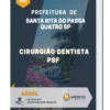 Apostila Cirurgião Dentista Psf Prefeitura de Santa Rita do Passa Quatro SP 2024
