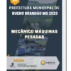 Apostila Mecânico Máquinas Pesadas Prefeitura de Bueno Brandão MG 2023