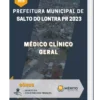 Apostila Médico Clínico Geral Prefeitura de Salto do Lontra PR 2023