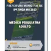 Apostila Médico Psiquiatra Adulto Prefeitura de Ipatinga MG 2023
