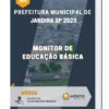 Apostila Monitor De Educação Básica Prefeitura de Jandira SP 2023