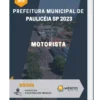 Apostila Motorista Prefeitura de Paulicéia SP 2023