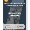 Apostila Motorista II Caminhão Prefeitura de Curitibanos SC 2023