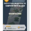 Apostila Odontólogo Prefeitura de Campo do Brito SE 2023