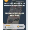 Apostila Oficial de Serviços Públicos Prefeitura de Presidente Bernardes MG 2023