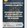 Apostila Operador Do Sistema De Esgotamento De Estações Elevatória De Reversão Prefeitura de Virgem da Lapa MG 2023