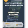 Apostila Operador de Máquinas Prefeitura de Bueno Brandão MG 2023