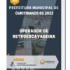Apostila Operador de Retroescavadeira Prefeitura de Curitibanos SC 2023