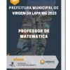 Apostila Professor De Matemática Prefeitura de Virgem da Lapa MG 2023