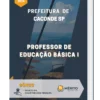 Apostila Professor de Educação Básica I Prefeitura de Caconde SP 2024