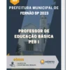 Apostila Professor de Educação Básica PEB I Prefeitura de Fernão SP 2023