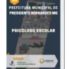 Apostila Psicólogo Escolar Prefeitura de Presidente Bernardes MG 2023
