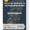 Apostila Recepcionista Prefeitura de Salto do Lontra PR 2023