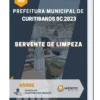Apostila Servente de Limpeza Prefeitura de Curitibanos SC 2023