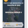 Apostila Serviços Gerais II Prefeitura de Paulicéia SP 2023
