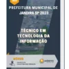 Apostila Técnico Em Tecnologia Da Informação Prefeitura de Jandira SP 2023