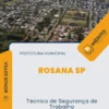 Apostila Técnico de Segurança de Trabalho Prefeitura de Rosana SP 2024