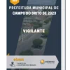 Apostila Vigilante Prefeitura de Campo do Brito SE 2023