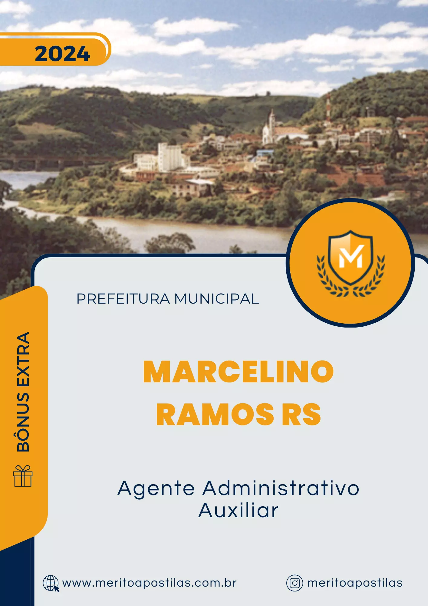 Apostila Agente Administrativo Auxiliar Prefeitura de Marcelino Ramos RS 2024