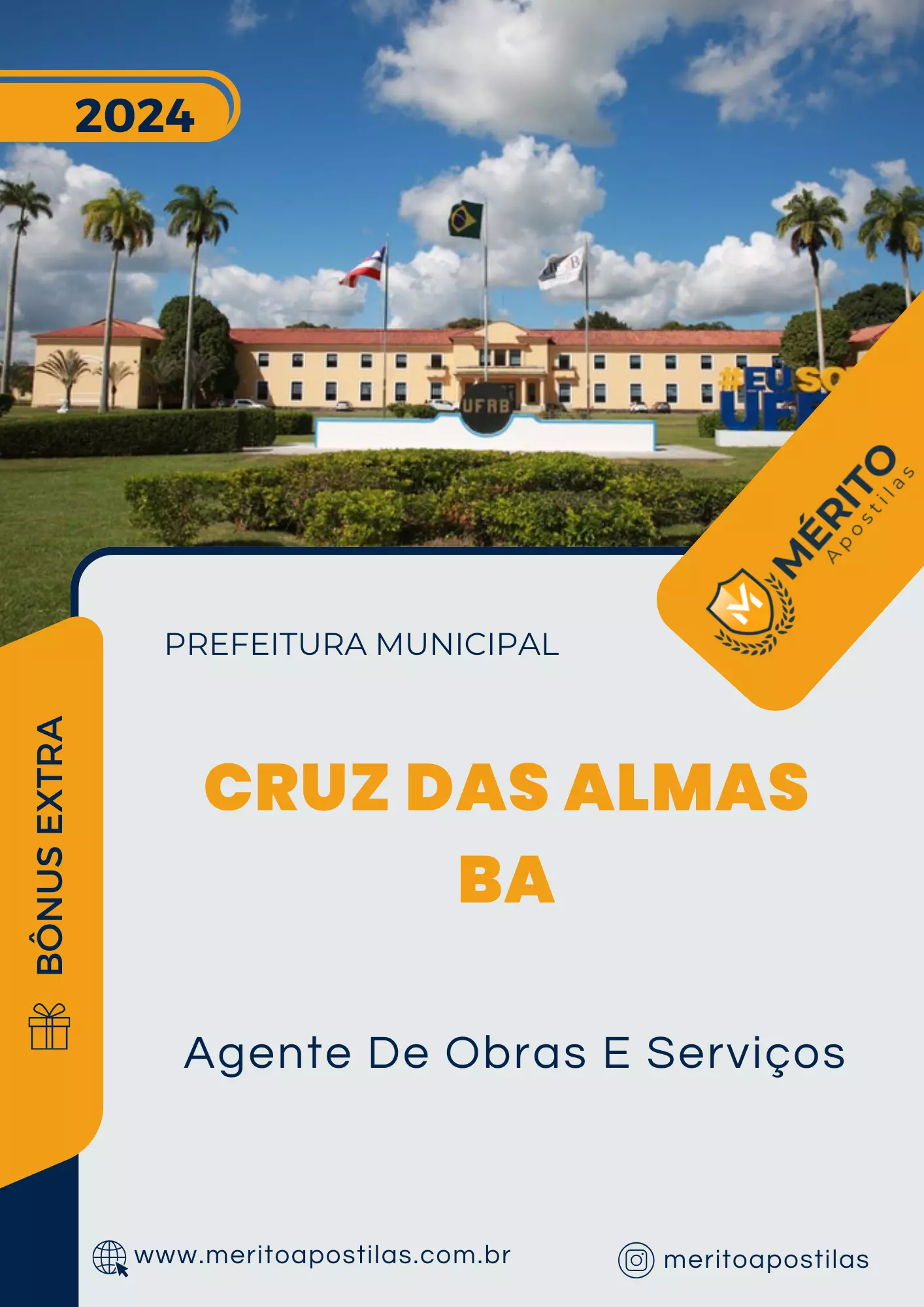 Apostila Agente De Obras E Serviços Prefeitura de Cruz das Almas BA 2024