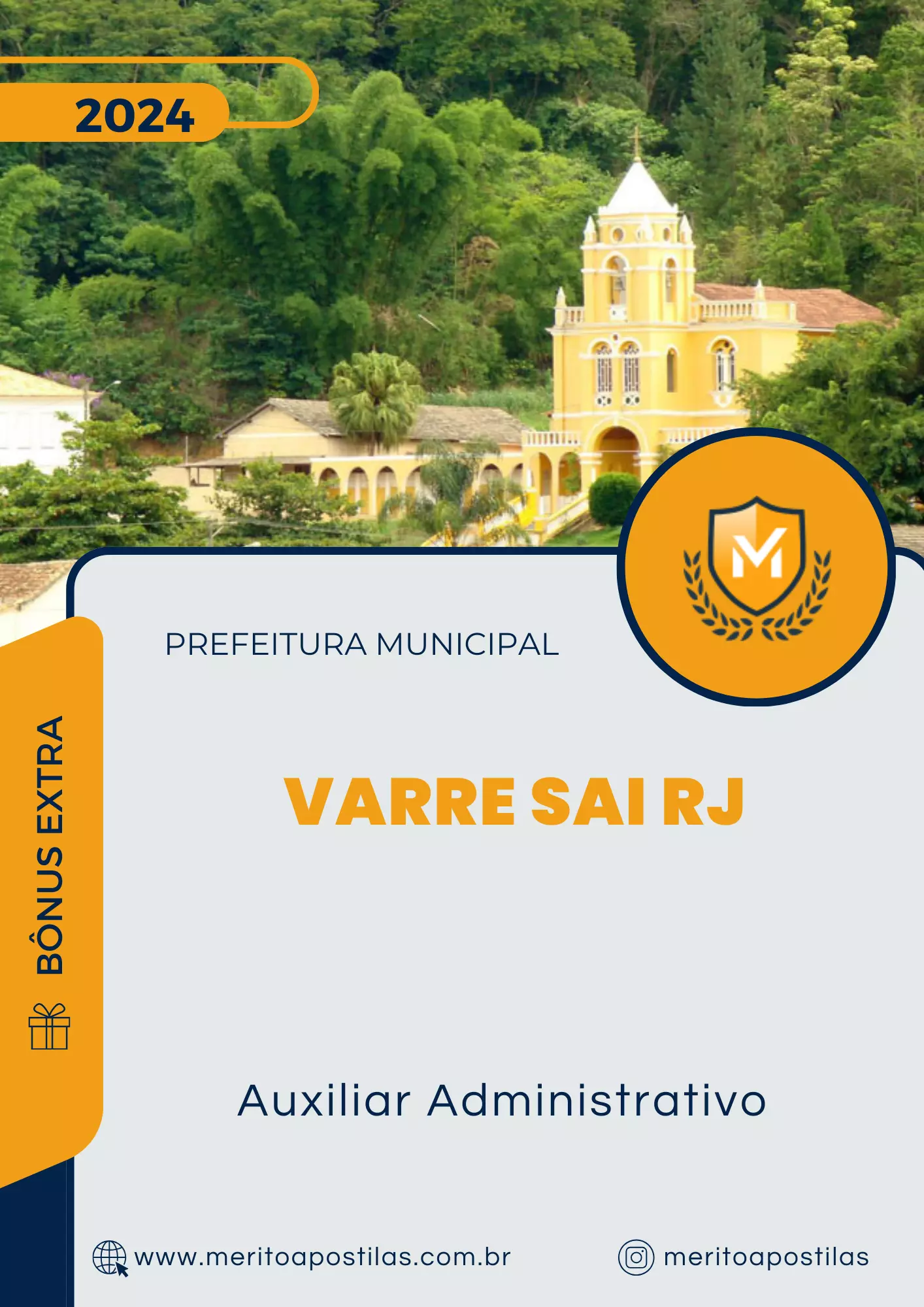 Apostila Auxiliar Administrativo Prefeitura de Varre Sai RJ 2024