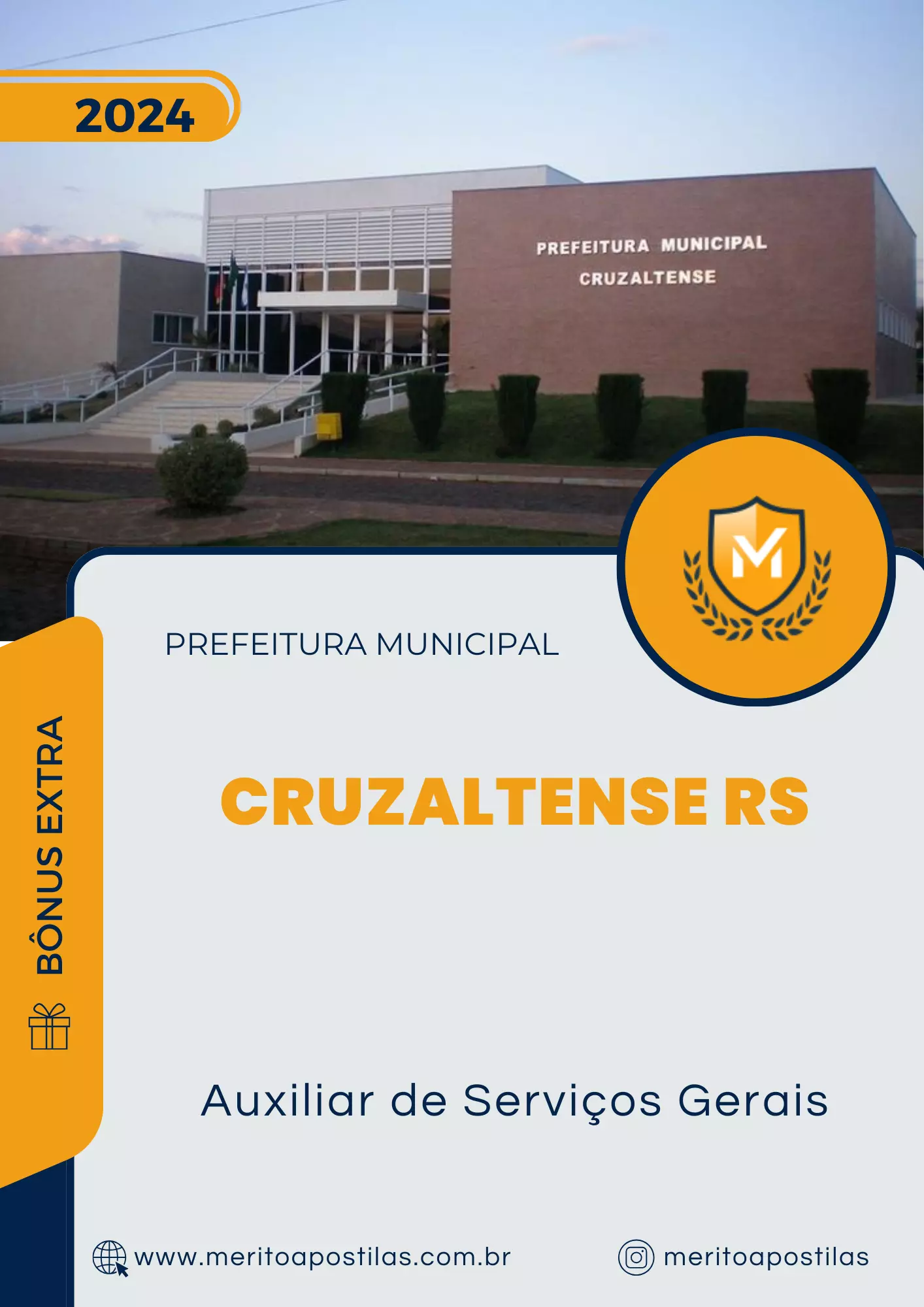 Apostila Auxiliar de Serviços Gerais Prefeitura de Cruzaltense RS 2024