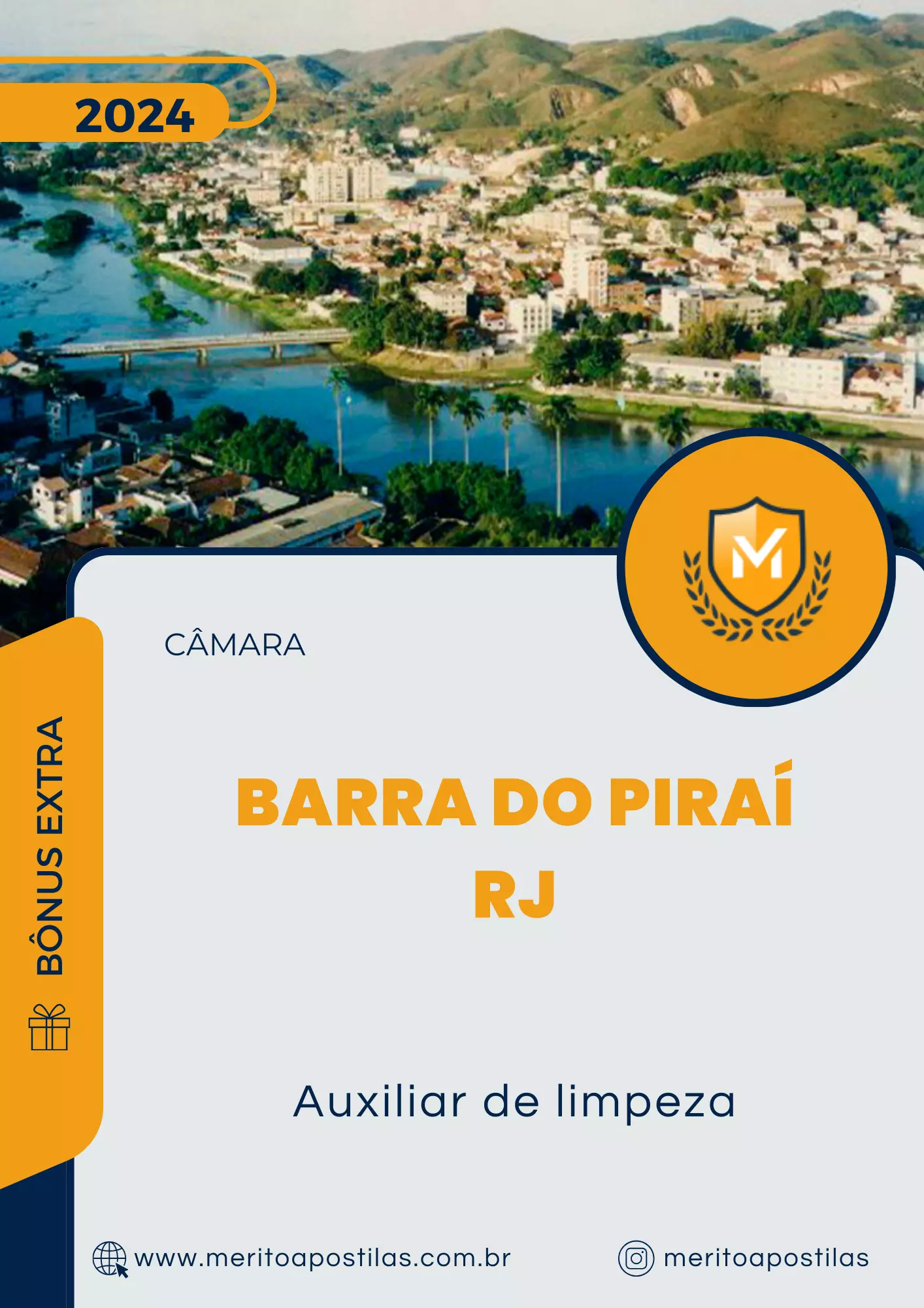 Apostila Auxiliar de limpeza Câmara de Barra do Piraí RJ 2024