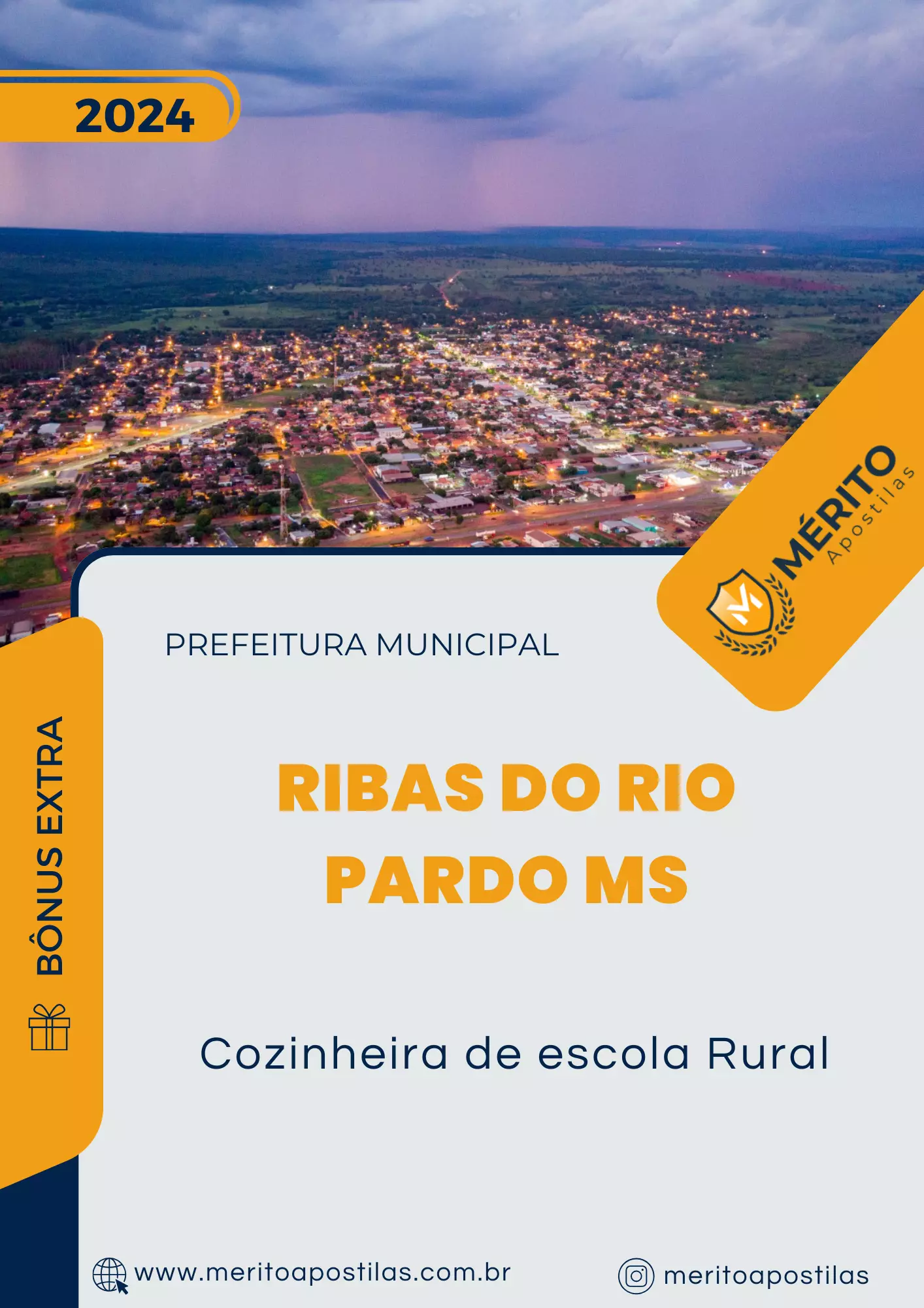 Apostila Cozinheira de escola Rural Prefeitura de Ribas do Rio Pardo MS 2024