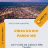 Apostila Eletricista de Baixa e Alta Tensão Prefeitura de Ribas do Rio Pardo MS 2024