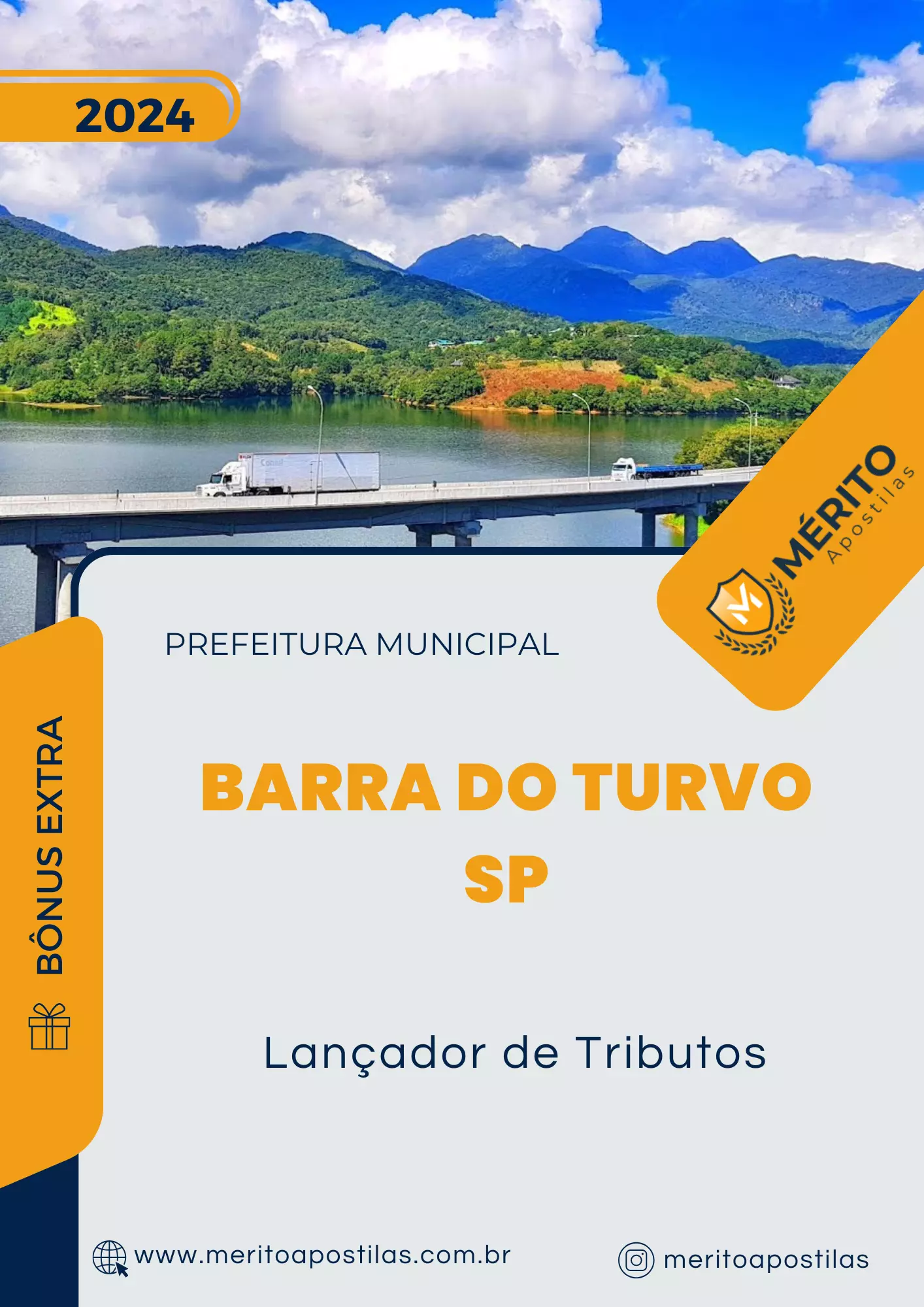 Apostila Lançador de Tributos Prefeitura Barra do Turvo SP 2024